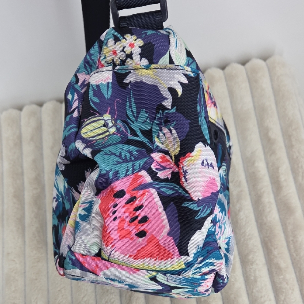 Vera Bradley Navy Floral Crossbody with Pink Watermelon Accent - Picture 4 of 9